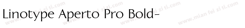 Linotype Aperto Pro Bold字体转换